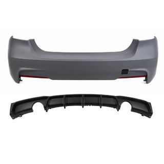 Rear bumper with diffuser for dual-side single exhaust M-Sport (for F30) BMW 3 Series F30/F31 2012-2019
