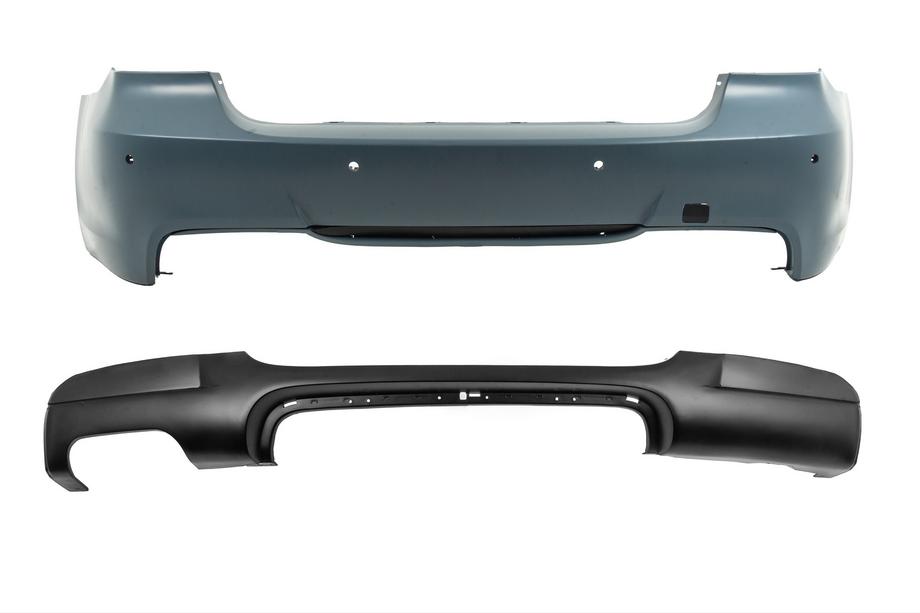 BMW 3 Series E90/E91 2005-2011 Rear bumper with diffuser for single-side dual exhaust M-Sport (for E90 2008-2011) Image