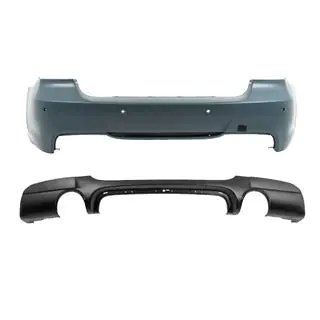 Rear bumper with diffuser for dual-side single exhaust M-Sport (for E90 2008-2011)
