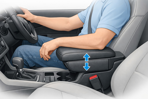 How to reduce right-arm fatigue on the road: When an armrest helps