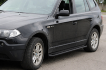 BMW X3 E83 2003-2010 Side steps KB001 Black (stainless steel) 60 mm photo 1