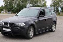 BMW X3 E83 2003-2010 Side steps KB001 Black (stainless steel) 60 mm photo 2
