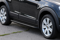 Chevrolet Captiva 2006-2019 Side steps Premium Black (2 pcs, stainless steel) Ø60 photo 3
