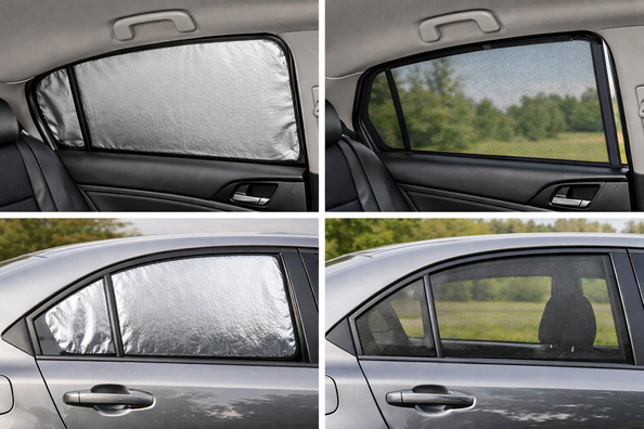 Custom-fit mirror sunshades or magnetic mesh: Which for daily drives?