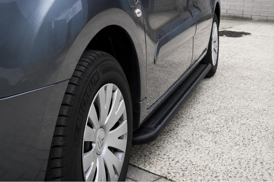 Citroen Berlingo 1996-2008 Side steps Premium Black (2 pcs, stainless steel) Ø60 Image