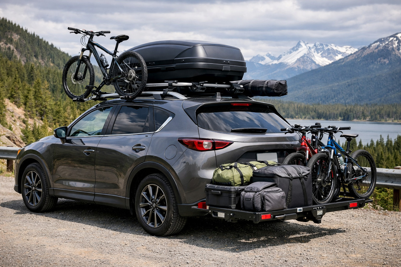 What to fit on a Mazda CX-5 2017+ for travel and roof cargo