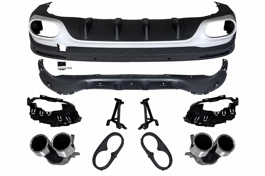 Mercedes GLB X247 2019- Rear diffuser with exhaust tips (AMG GLB45 2024 design) Image