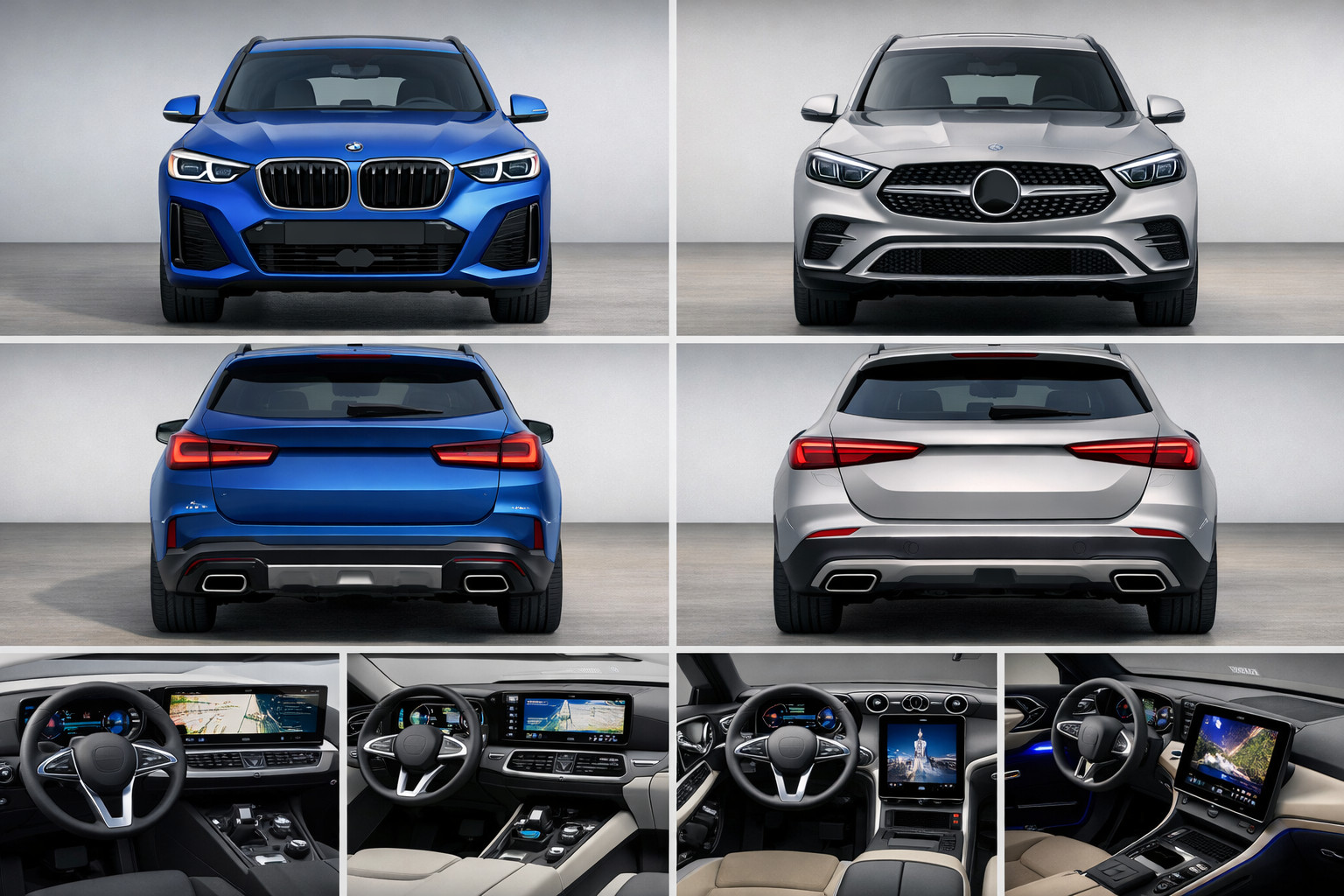 BMW X3 G45 vs Mercedes-Benz GLC X254: design, engines, equipment