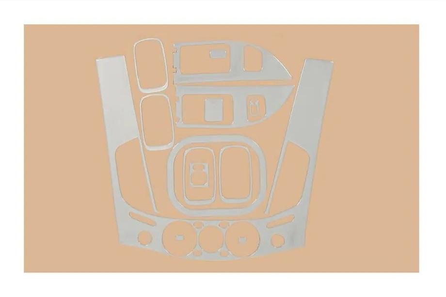 Mitsubishi L200 2006-2015 Dashboard trim covers V2 (13 pcs) Aluminum Image