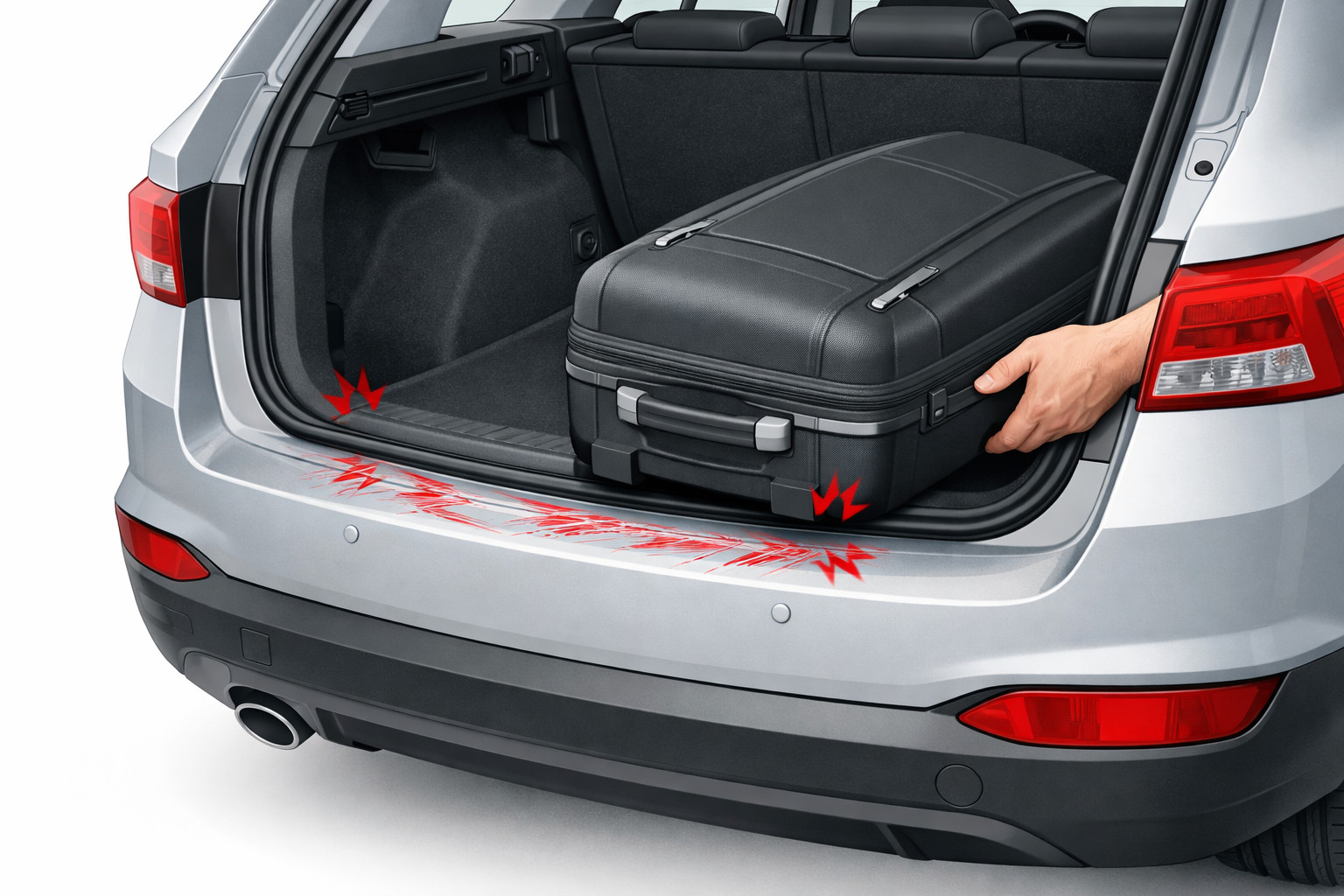 What to do if your rear bumper gets scratched when loading the trunk