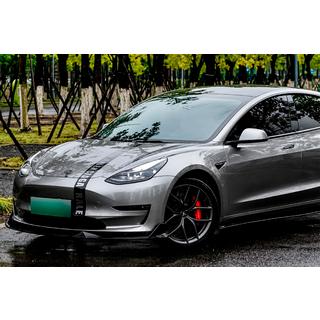Front bumper lip spoiler Lip Turbo (for 2017–2023) Tesla Model 3 2017- photo 3
