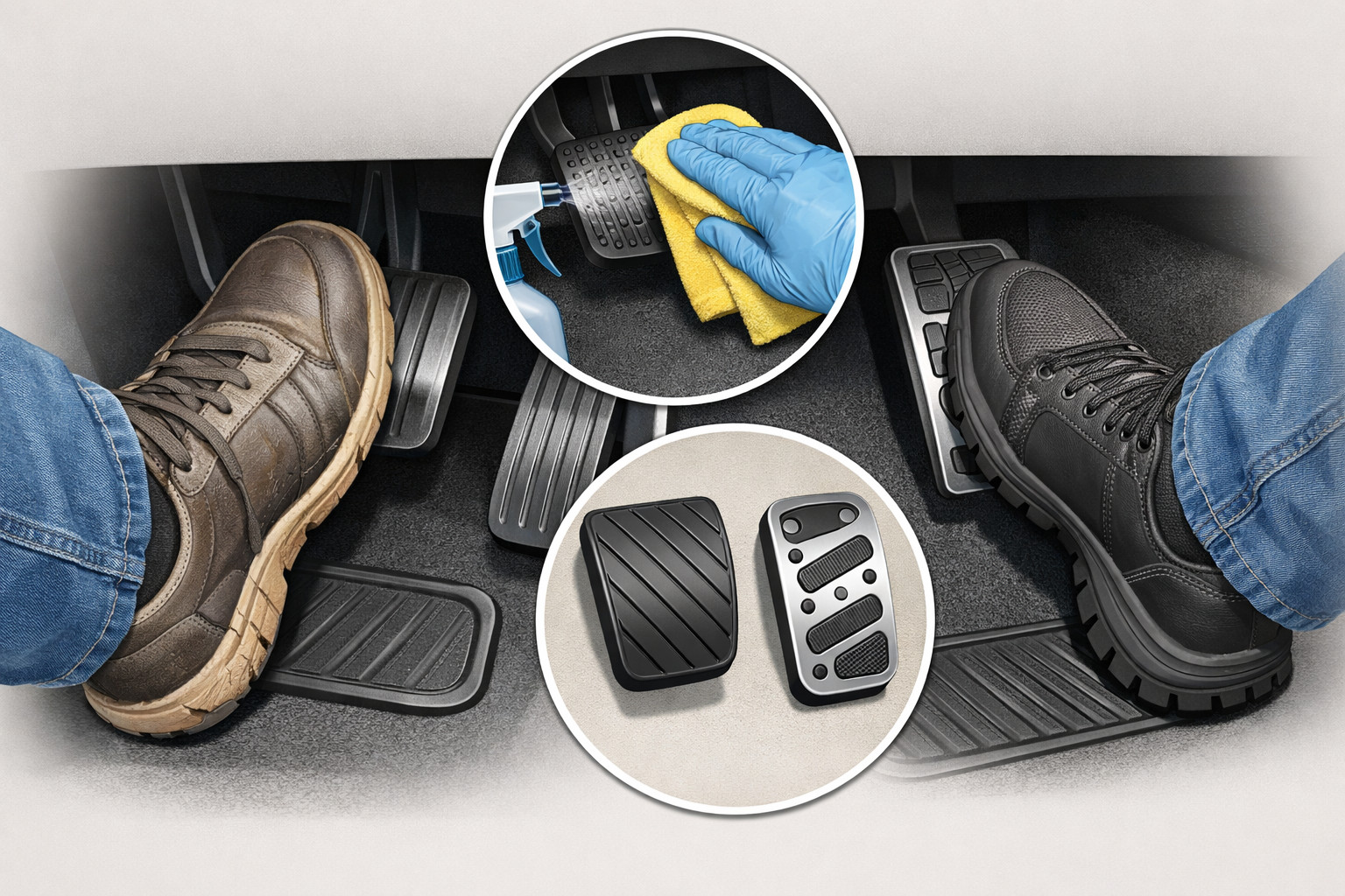 Fix slippery pedals and worn shoes during daily driving