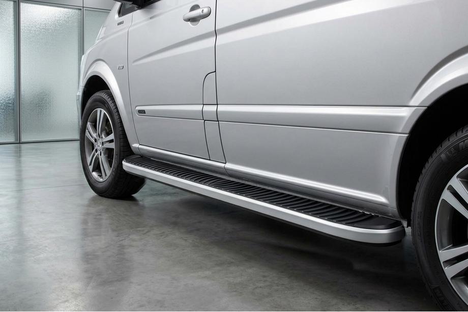 Mercedes Vito/V-class W447 2014- Side Steps Tayga Grey (2 pcs, Aluminum) Image