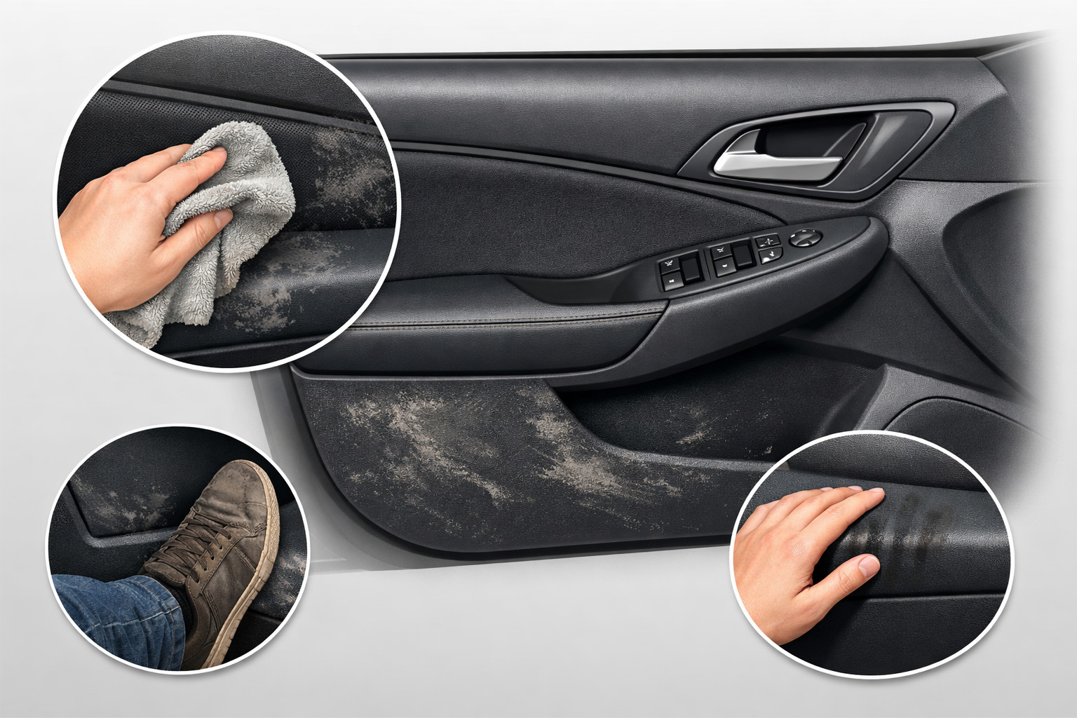 What to do if interior door panels quickly show scuffs and dirt