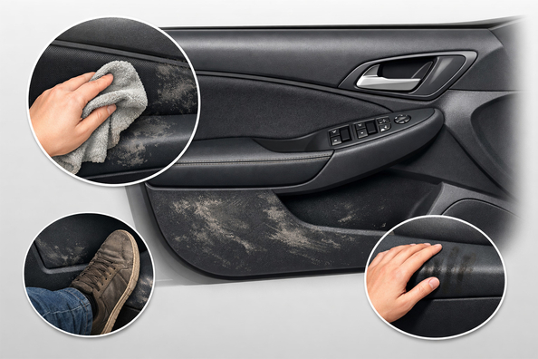 What to do if interior door panels quickly show scuffs and dirt