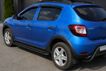 Dacia Sandero 2013-2020 Side steps KB001 (stainless steel) Black photo 1
