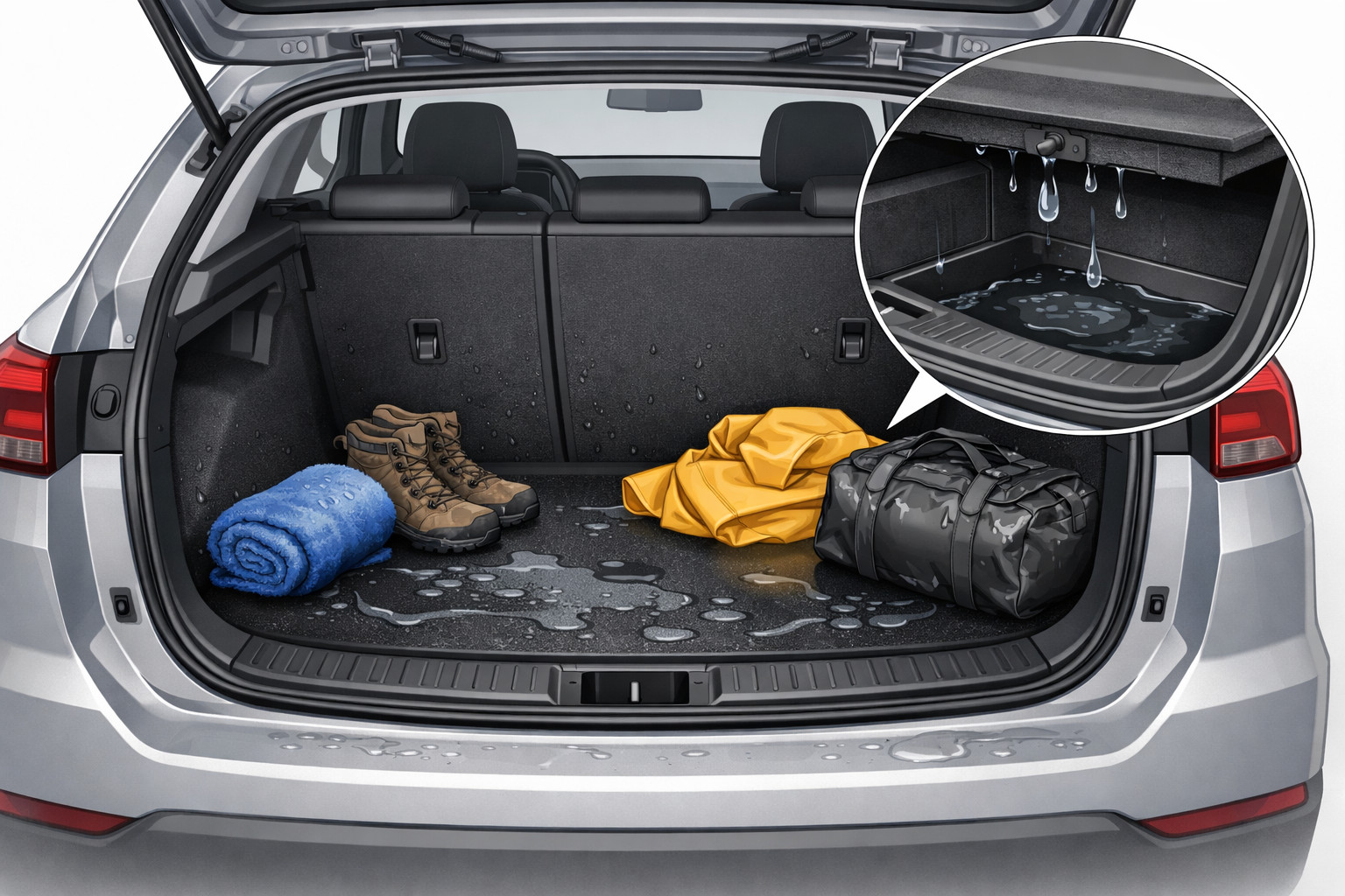 What to do if your trunk gets damp after carrying wet items