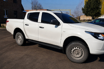 Fiat Fullback 2016- Premium Side Steps (2 pcs, stainless steel) Black Ø60 photo 2