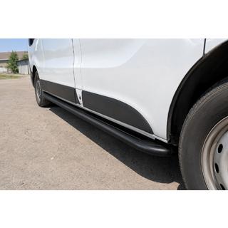 Premium Side Steps (2 pcs, stainless steel) Black Fiat Talento 2016- photo 1