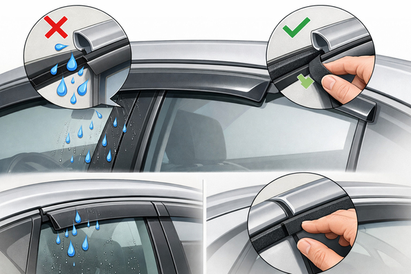 How to seal gaps where insert deflectors let water through Photo 1