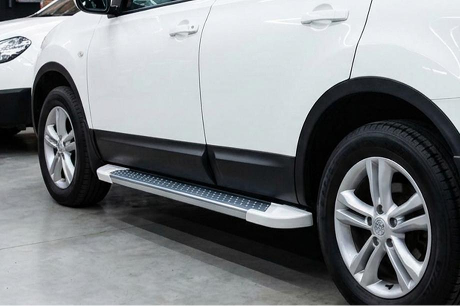 Nissan Qashqai 2010-2014 Side Steps Allmond White (2 pcs, Aluminum) Photo 1