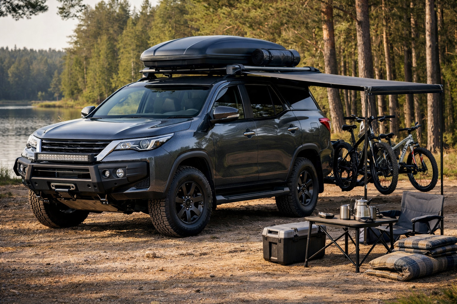 What to add to Toyota Fortuner after purchase: family and outdoors