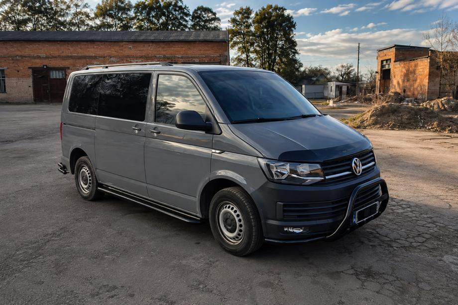 Volkswagen T6 2015-2024 Side steps Premium Black (2 pcs, stainless steel) Image