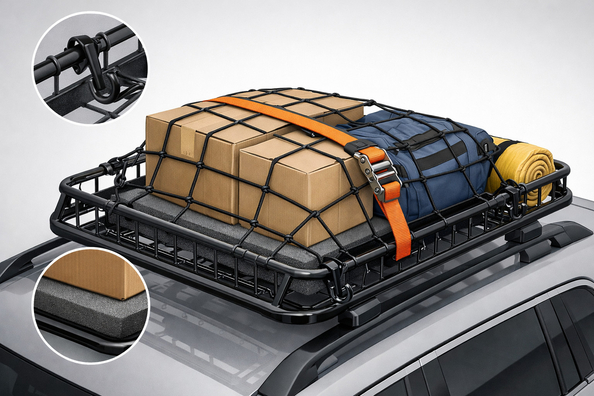 How to secure cargo in a luggage basket so it won’t shift on potholes Photo 1