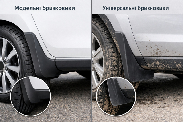 Vehicle-specific or universal mud flaps: which fit better and tear off less