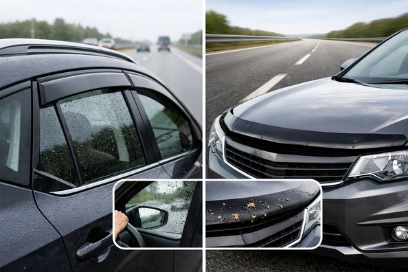 Window deflectors or a hood deflector: which is more useful in the city and on the highway Photo 1