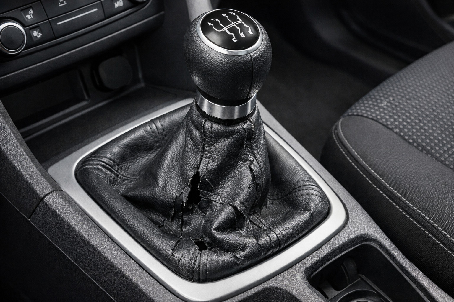 What to do if the gear shift boot is cracked and spoils the interior look