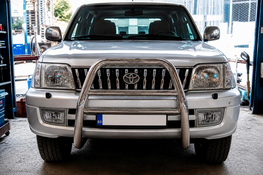 Toyota Land Cruiser 90 Prado 1996-2002 Bull Bar QT008 (Stainless Steel) Photo 1