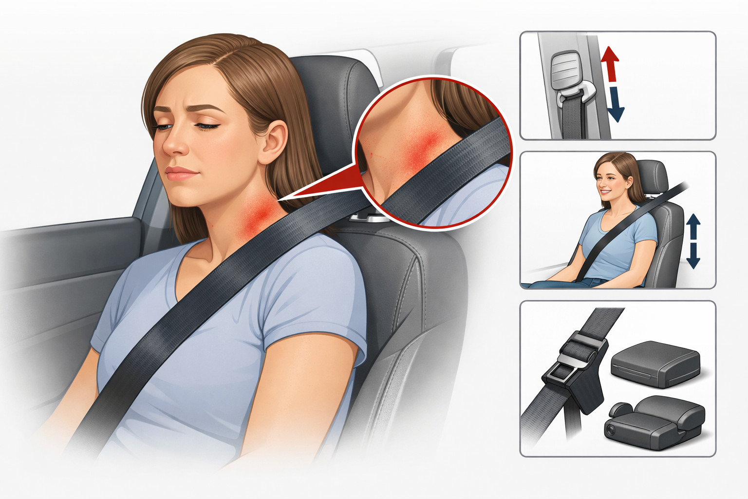 Why Your Seat Belt Rubs Your Neck and How to Fix It