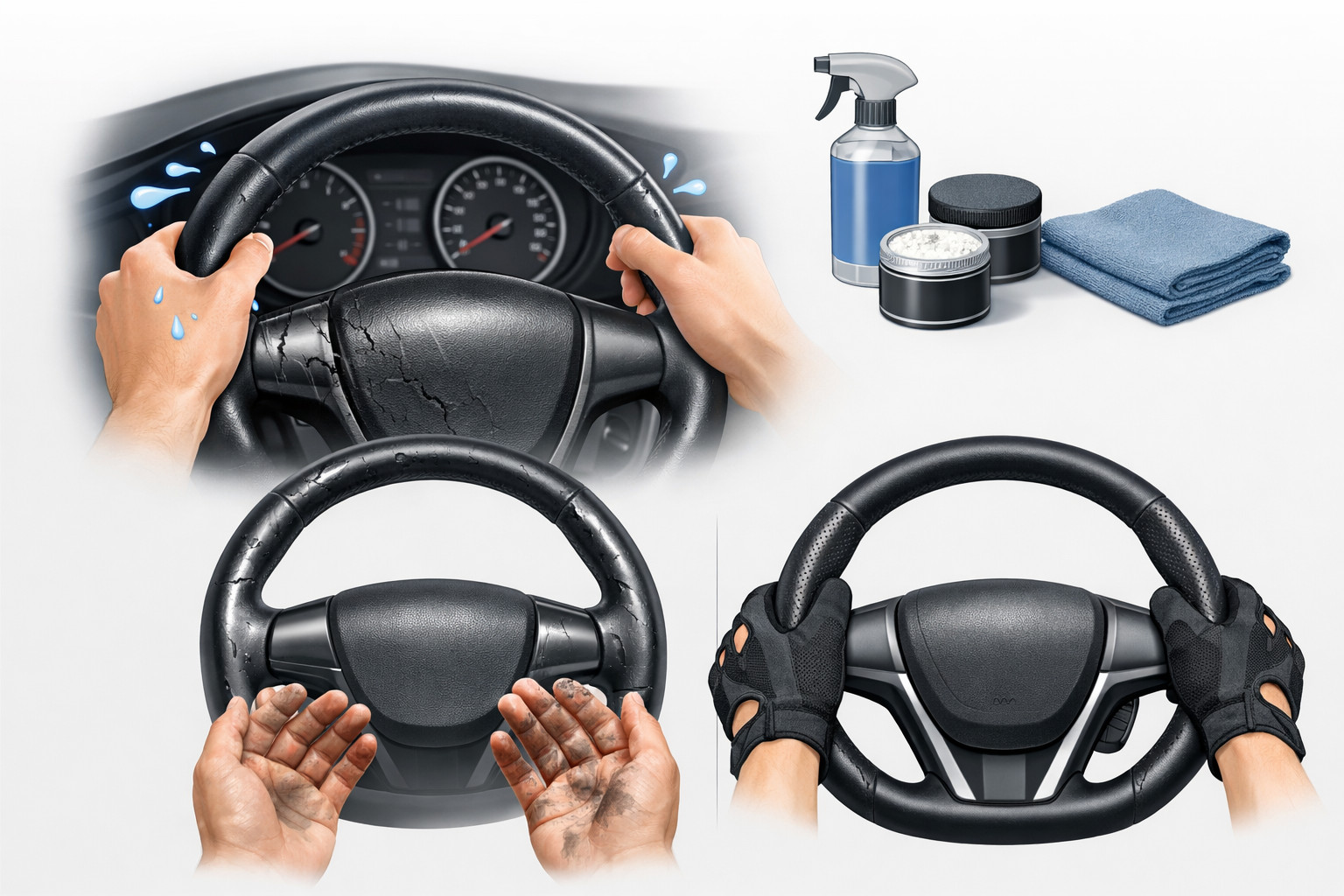 Why the steering wheel slips in your hands and how to reduce it