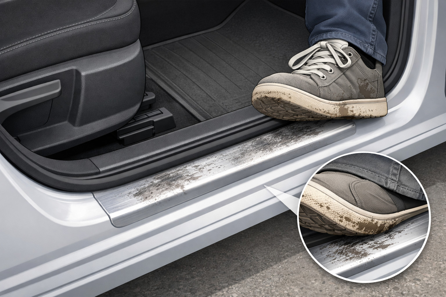 What to do if passengers scuff your door sills with shoes daily