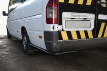 Volkswagen LT 1995-2006 AK-SO Black rear corner pieces (stainless steel) Medium Wheelbase photo 1