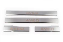 Chevrolet Aveo T250 2005-2011 Clearance: Inner door sill trims Carmos V1 (4 pcs, stainless steel) photo 1