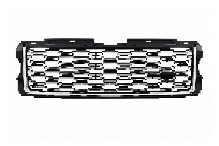 Range Rover IV L405 2013-2021 Black radiator grille with silver trim strips (facelift 2013→2018) Image