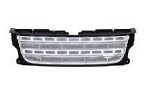 Land Rover Discovery III 2004–2009 Radiator grille (facelift D4→D4) black frame / silver mesh photo 1