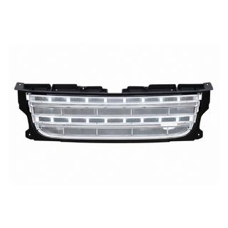 Radiator grille (facelift D4→D4) black frame / silver mesh Land Rover Discovery III 2004–2009