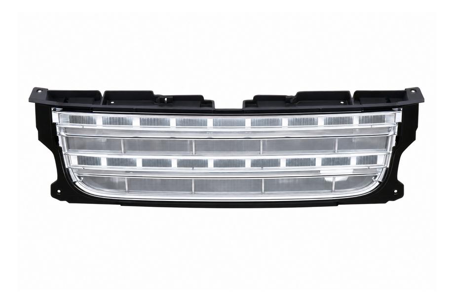 Land Rover Discovery IV 2009-2017 Radiator grille (facelift D4→D4) black frame / silver mesh Image
