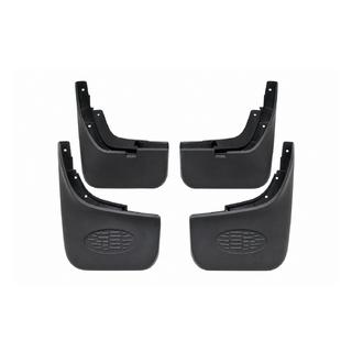 Wide Union Jack print mudflaps, gloss black Land Rover Defender 2019-