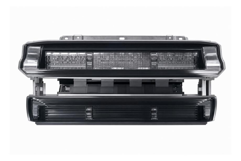 Land Rover Defender 2019- Black rear bumper tow hook cover trim frame Photo 1