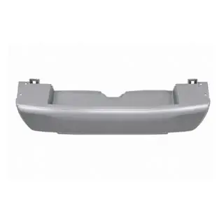 Rear bumper towing eye cover, silver