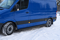 Volkswagen Crafter 2006-2016 Side steps Premium Black (2 pcs, stainless steel) photo 1