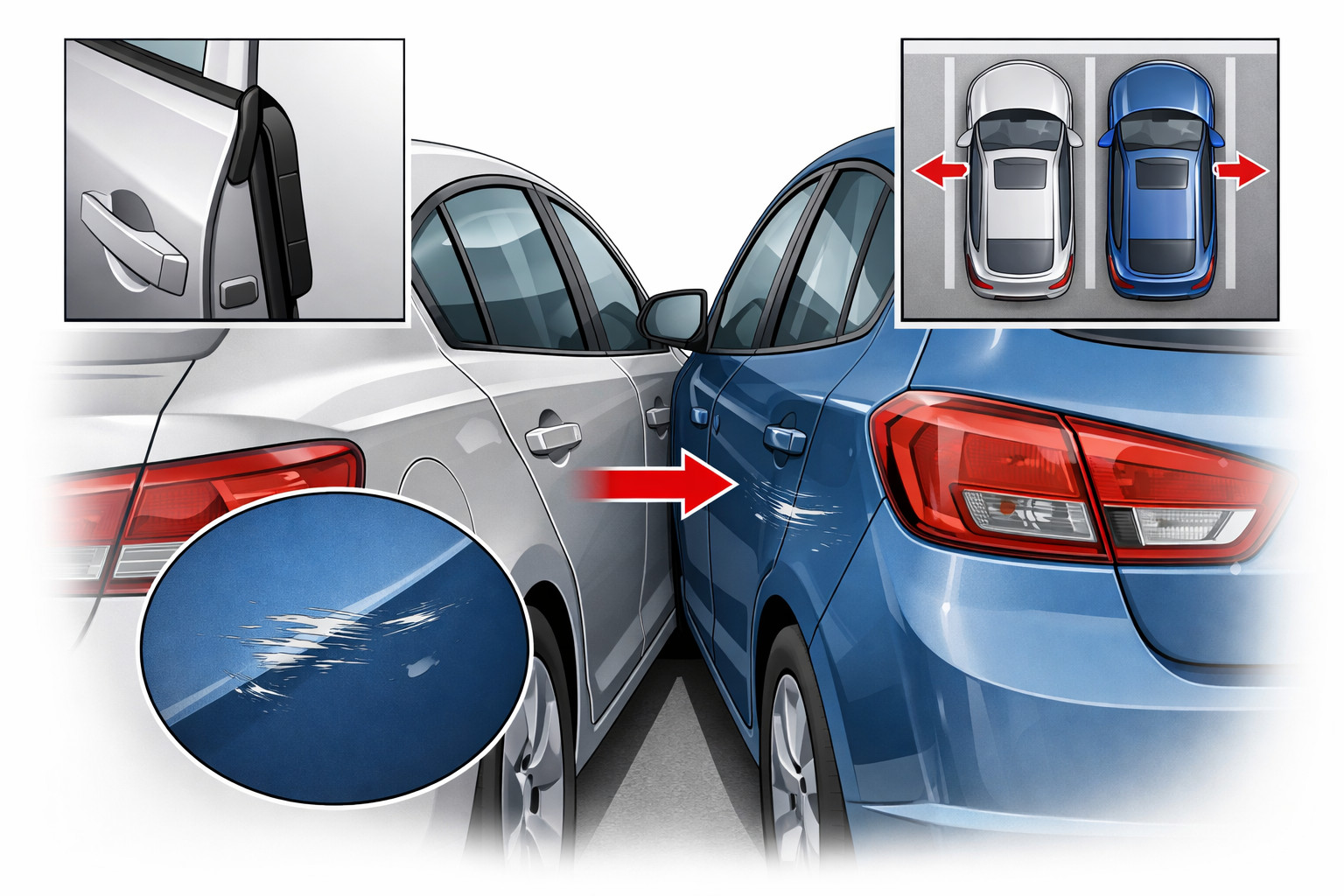 How to protect side doors from daily scratches in a tight car park