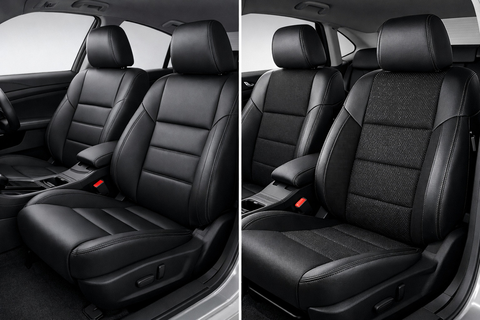 Which to choose: eco-leather seat covers or eco-leather+fabric