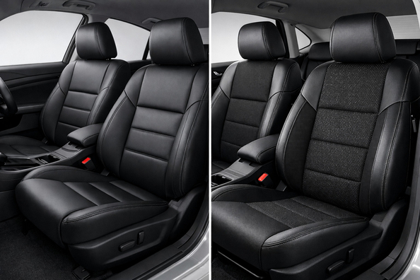 Which to choose: eco-leather seat covers or eco-leather+fabric