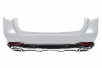 Mercedes GLS X167 2019- Rear diffuser GLS450 2025-Design (with Chrome exhaust tips) photo 1