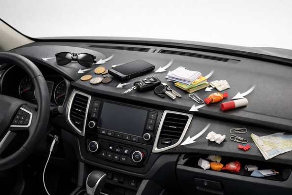 How to declutter your dashboard when small items keep sliding off Photo 1
